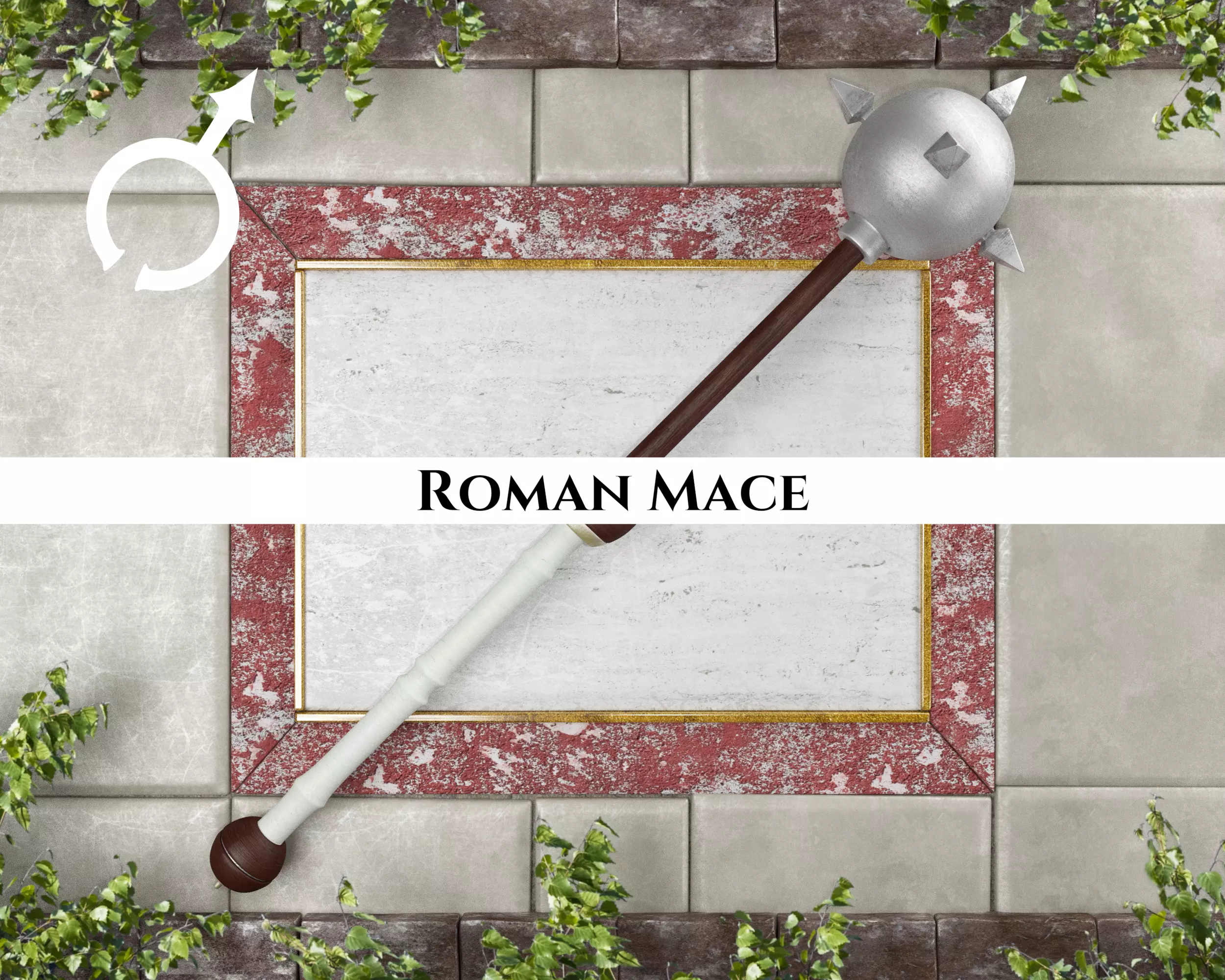 Ancient Roman Mace Low-poly 3D model_0