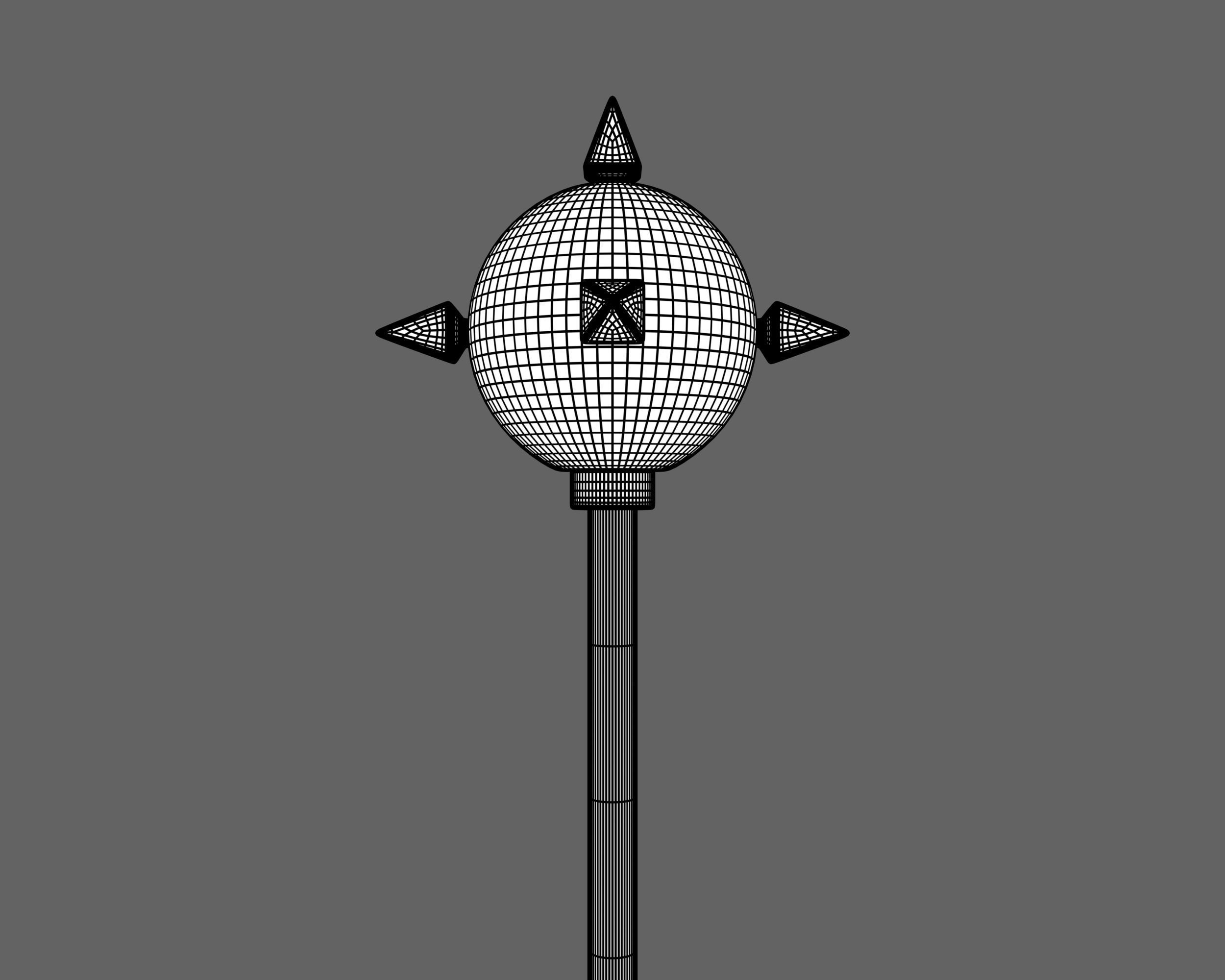 Ancient Roman Mace Low-poly 3D model_10