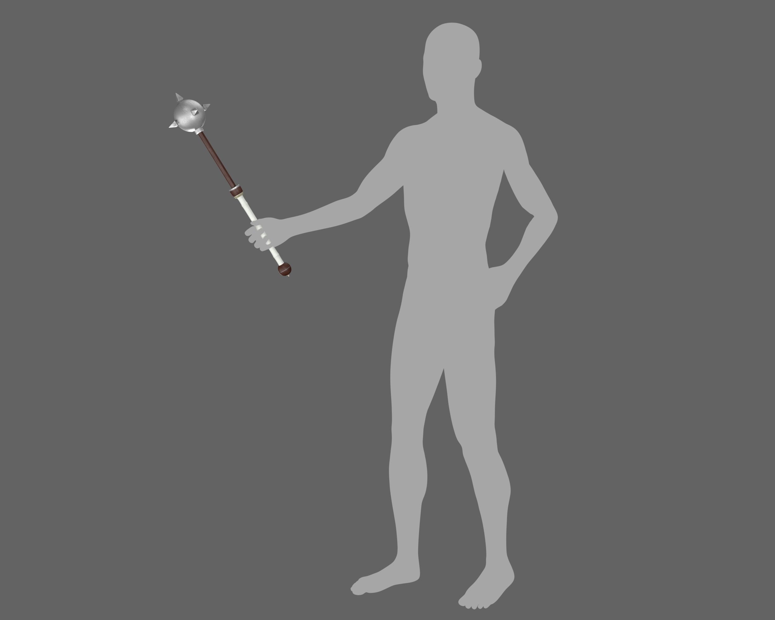 Ancient Roman Mace Low-poly 3D model_17