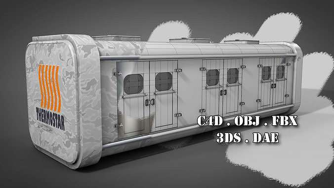 Deep Freeze Container 3D model 2