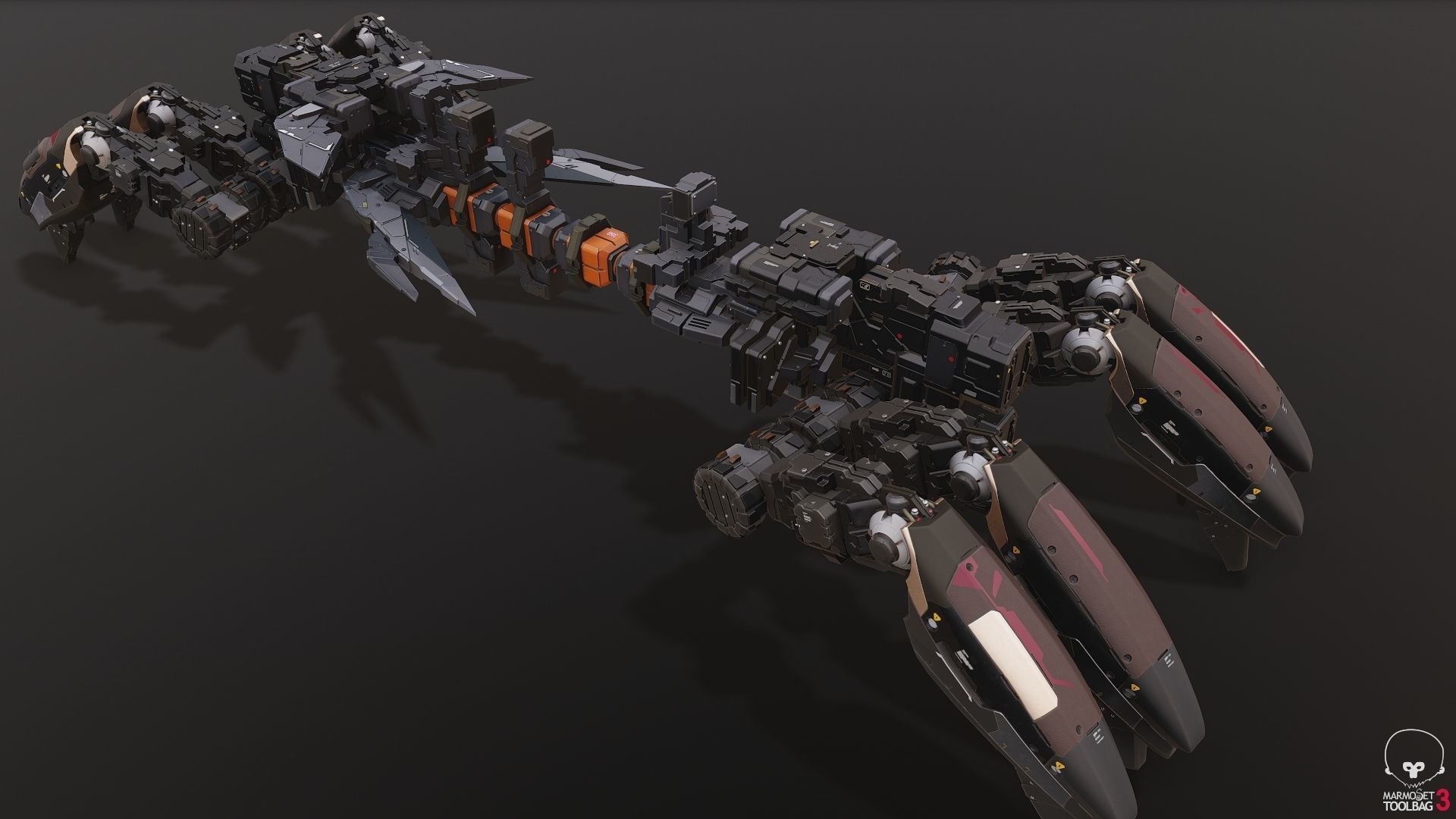 scifi-model535 sci - fi robot 3D model_2