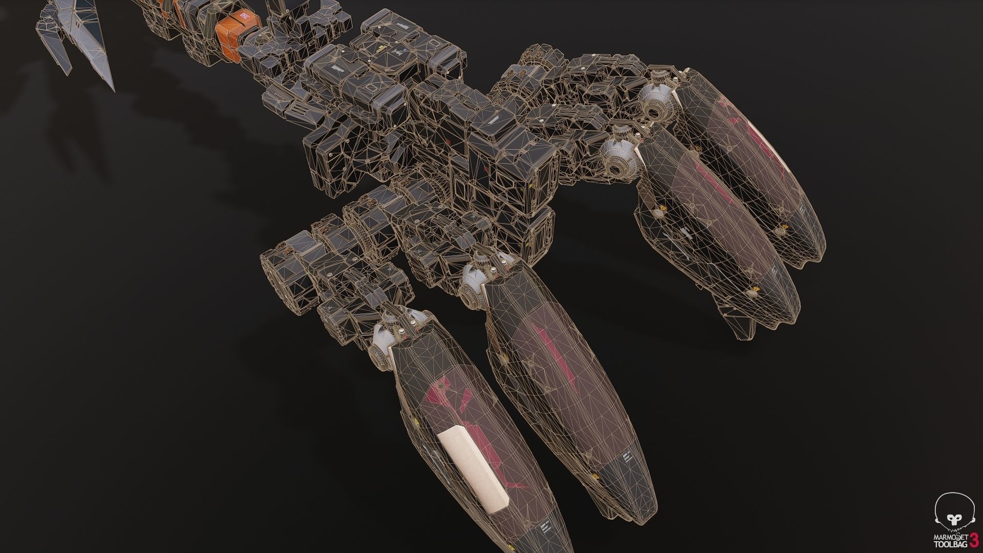 scifi-model535 sci - fi robot 3D model_5