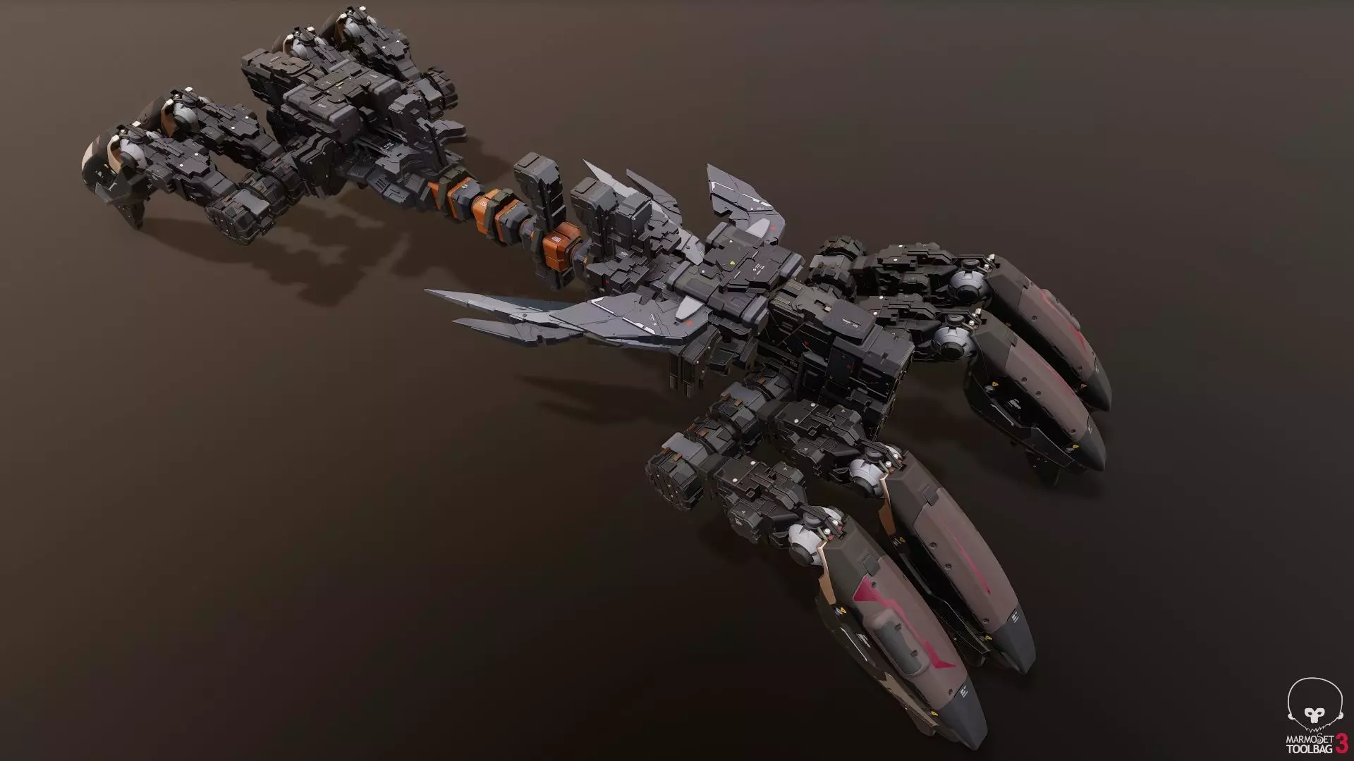 scifi-model535 sci - fi robot 3D model_0