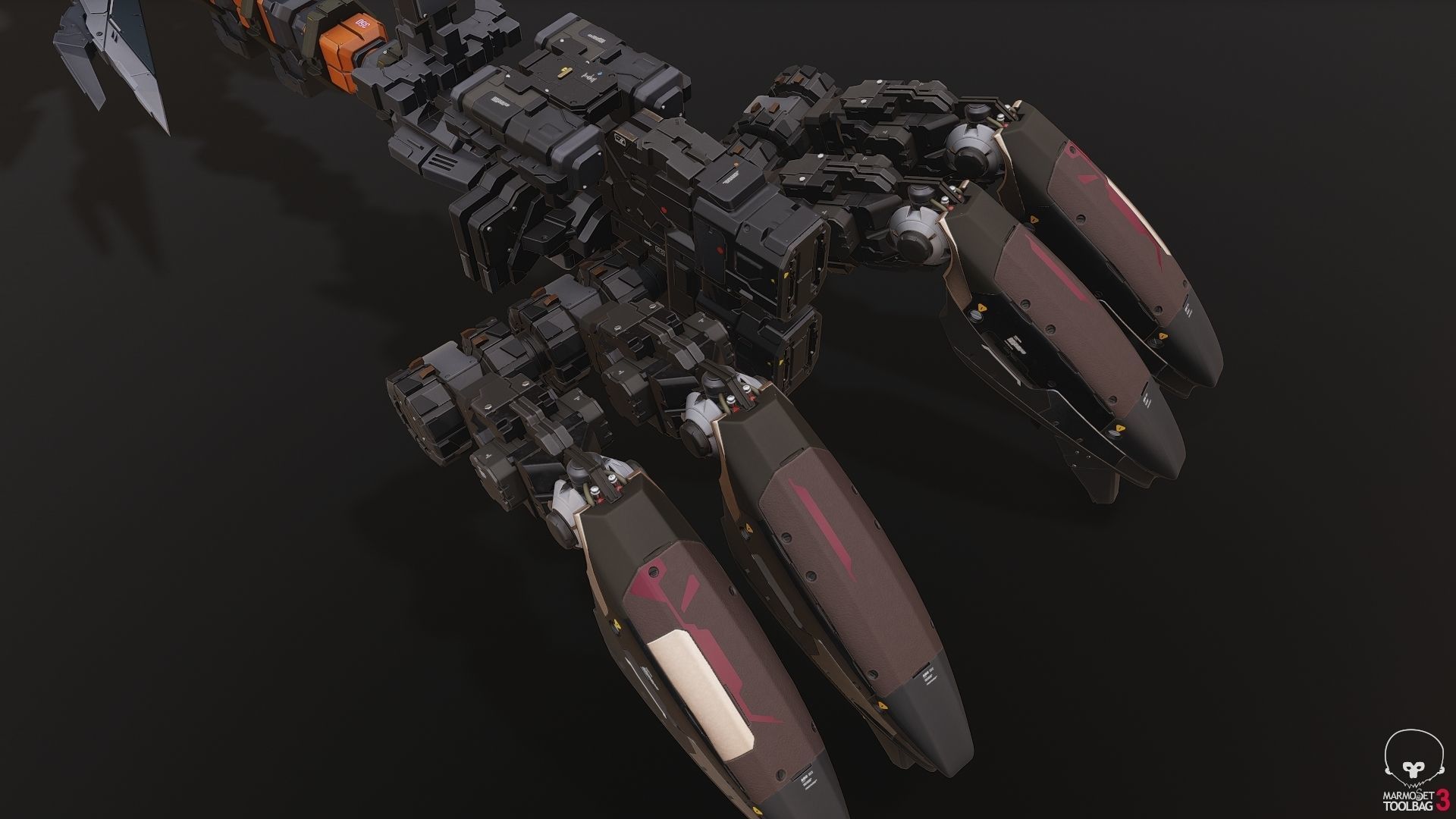 scifi-model535 sci - fi robot 3D model_4