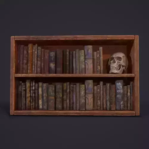 Medieval Books and Skull  3D Model Collection