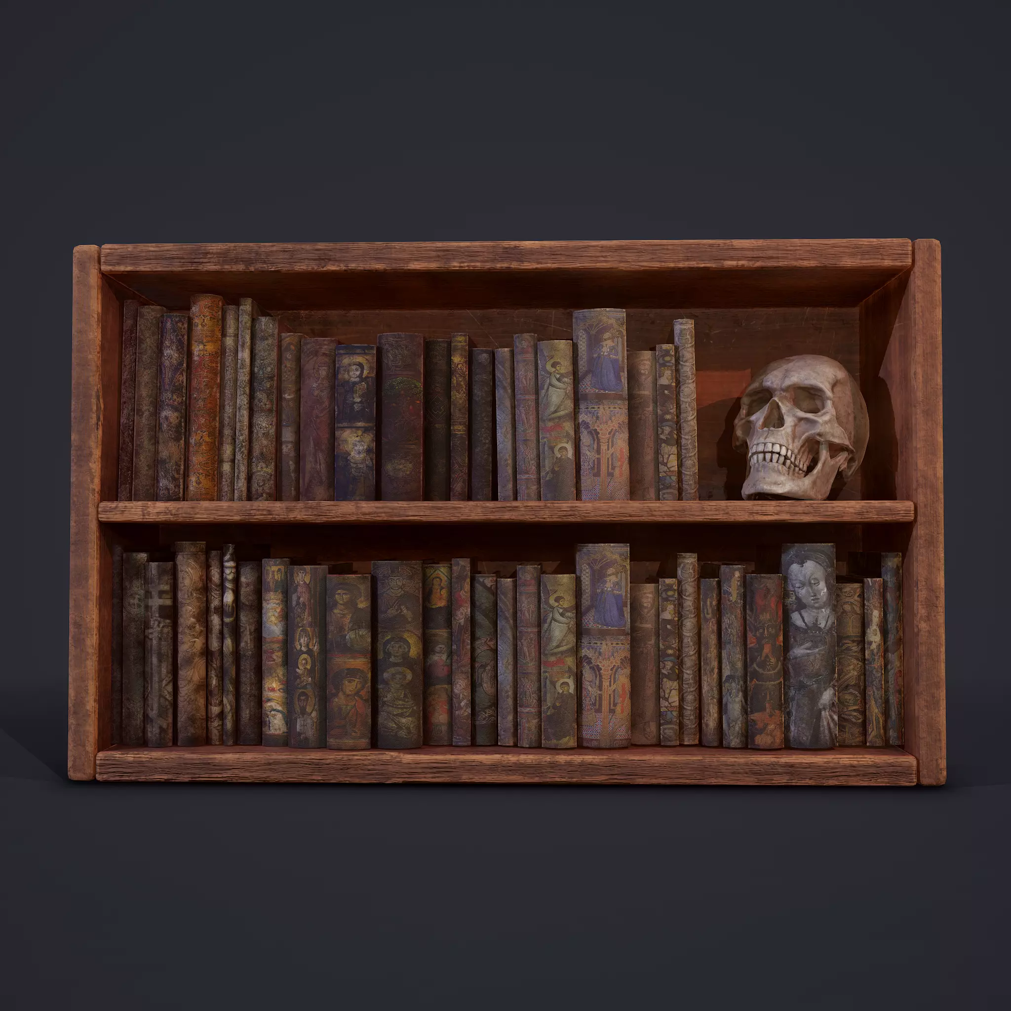 Medieval Books and Skull 3D Model Pack