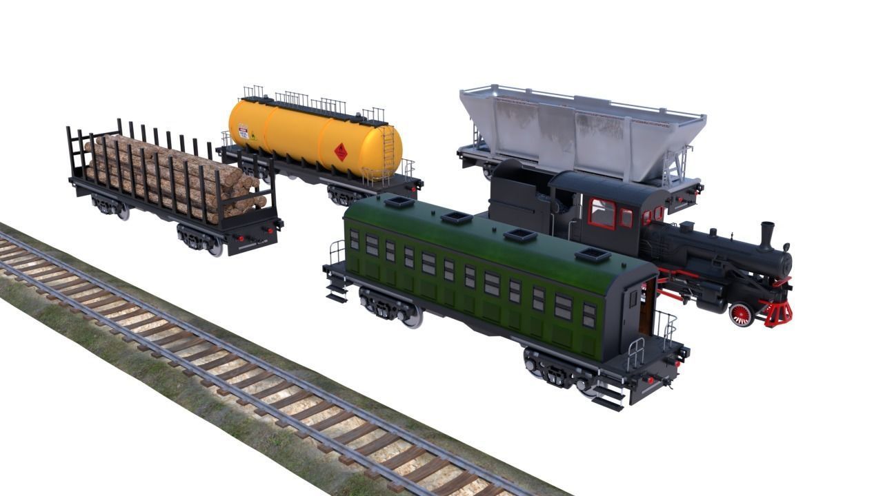 steam train engine 3D model_2