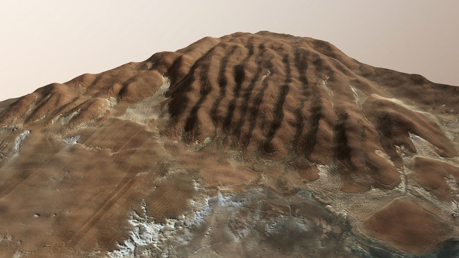 Desert Hills Surface Terrain Landscape Environment PBR 34 Low-poly 3D model_14