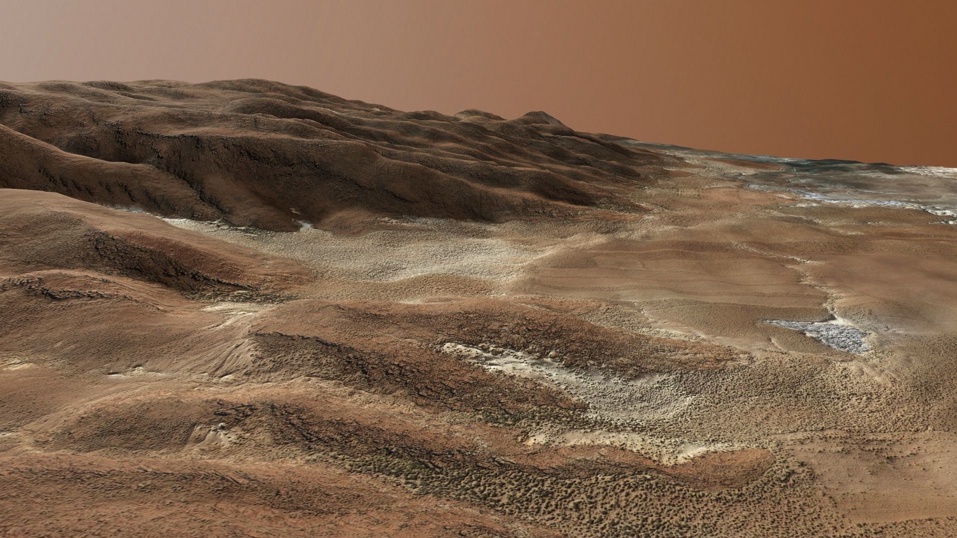 Desert Hills Surface Terrain Landscape Environment PBR 34 Low-poly 3D model_4