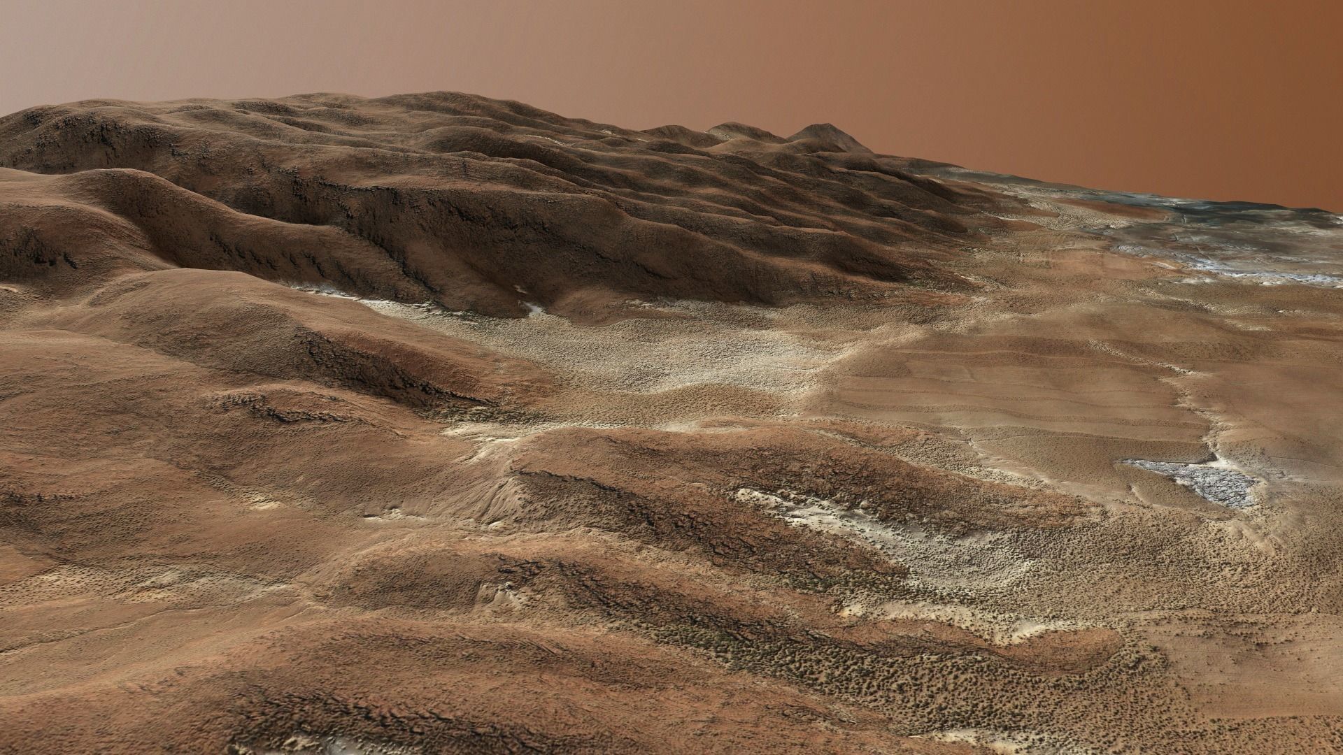 Desert Hills Surface Terrain Landscape Environment PBR 34 Low-poly 3D model_6