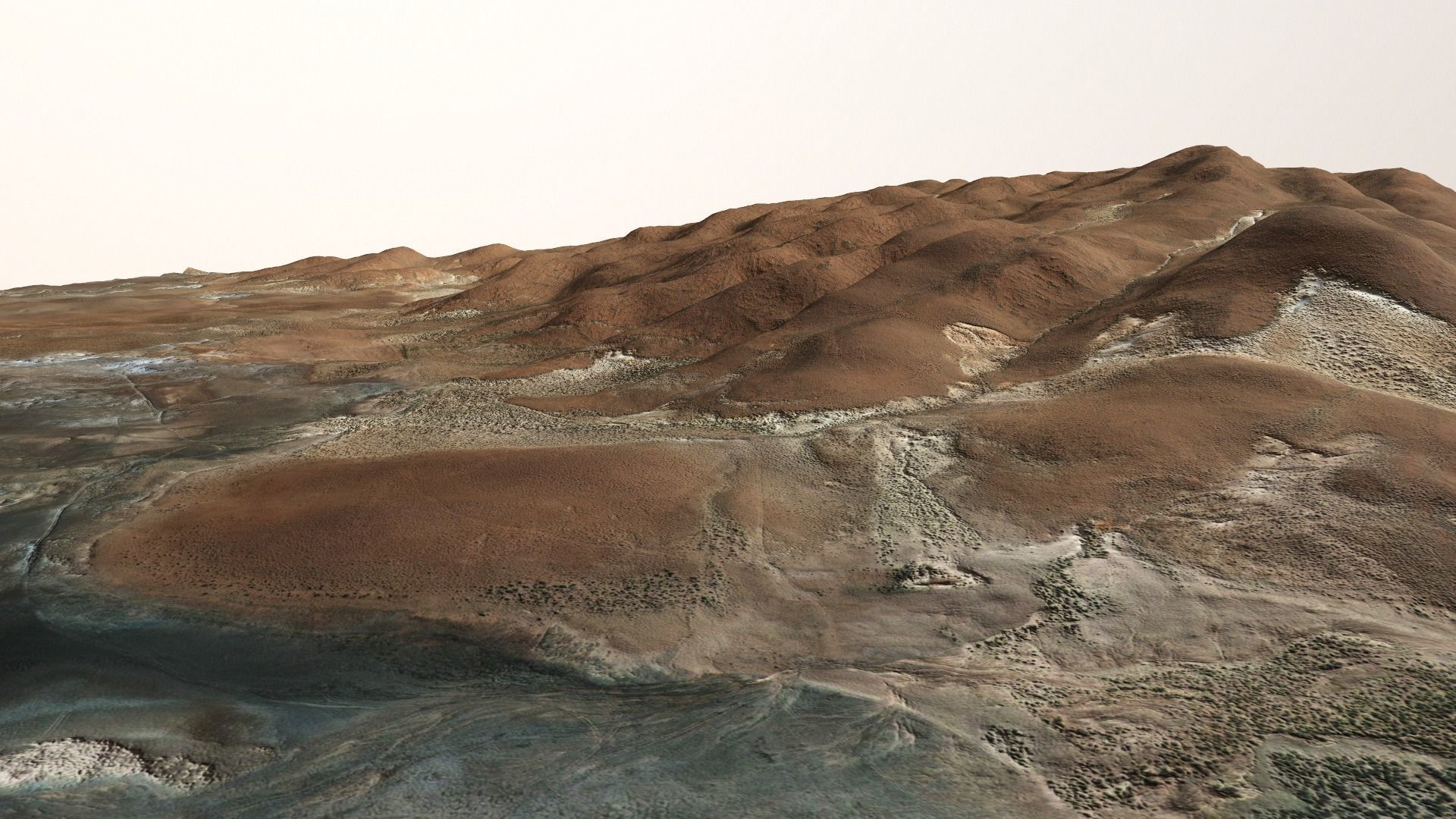 Desert Hills Surface Terrain Landscape Environment PBR 34 Low-poly 3D model_11