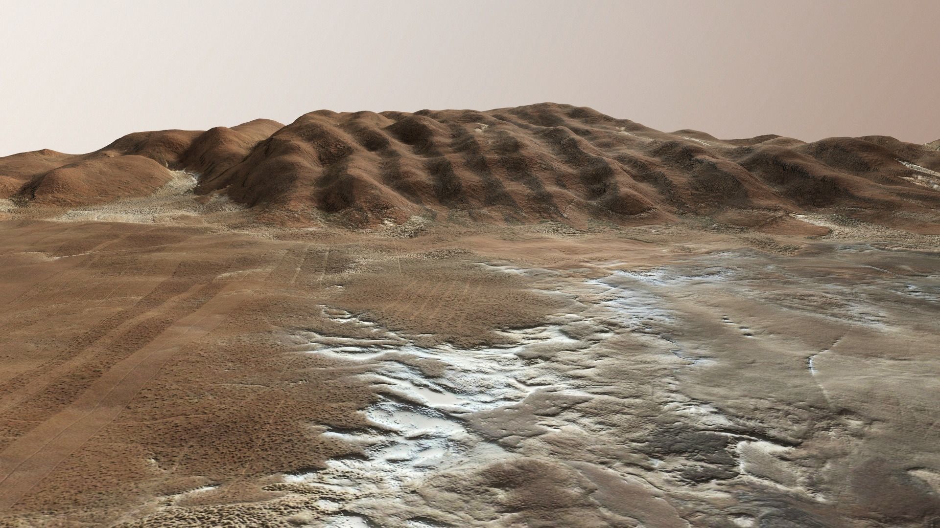 Desert Hills Surface Terrain Landscape Environment PBR 34 Low-poly 3D model_10