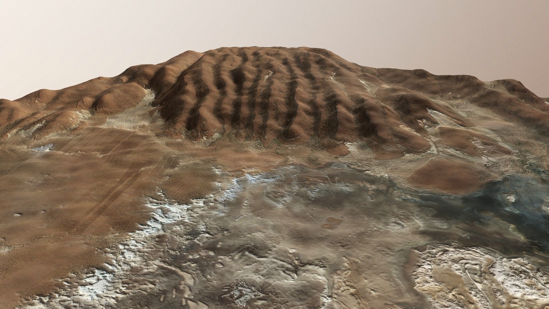 Desert Hills Surface Terrain Landscape Environment PBR 34 Low-poly 3D model_19