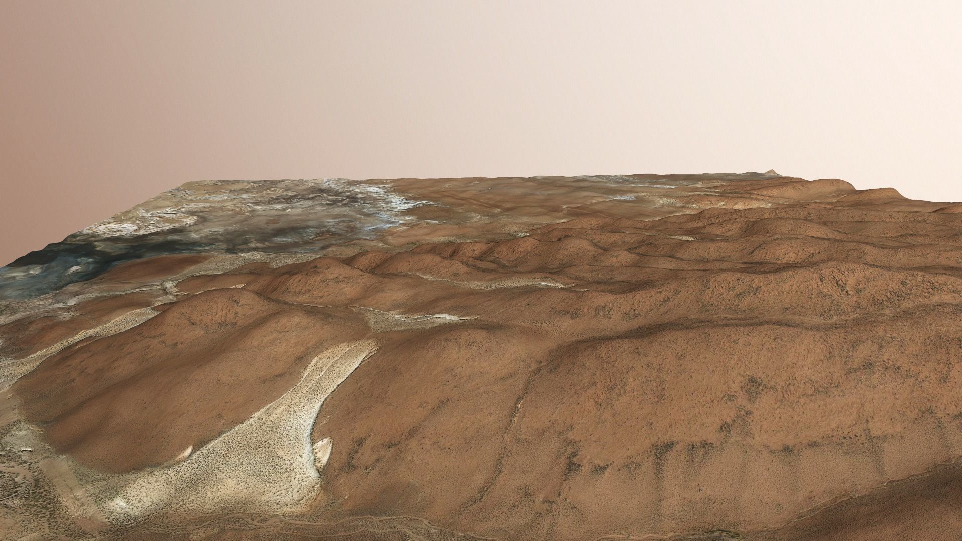 Desert Hills Surface Terrain Landscape Environment PBR 34 Low-poly 3D model_3