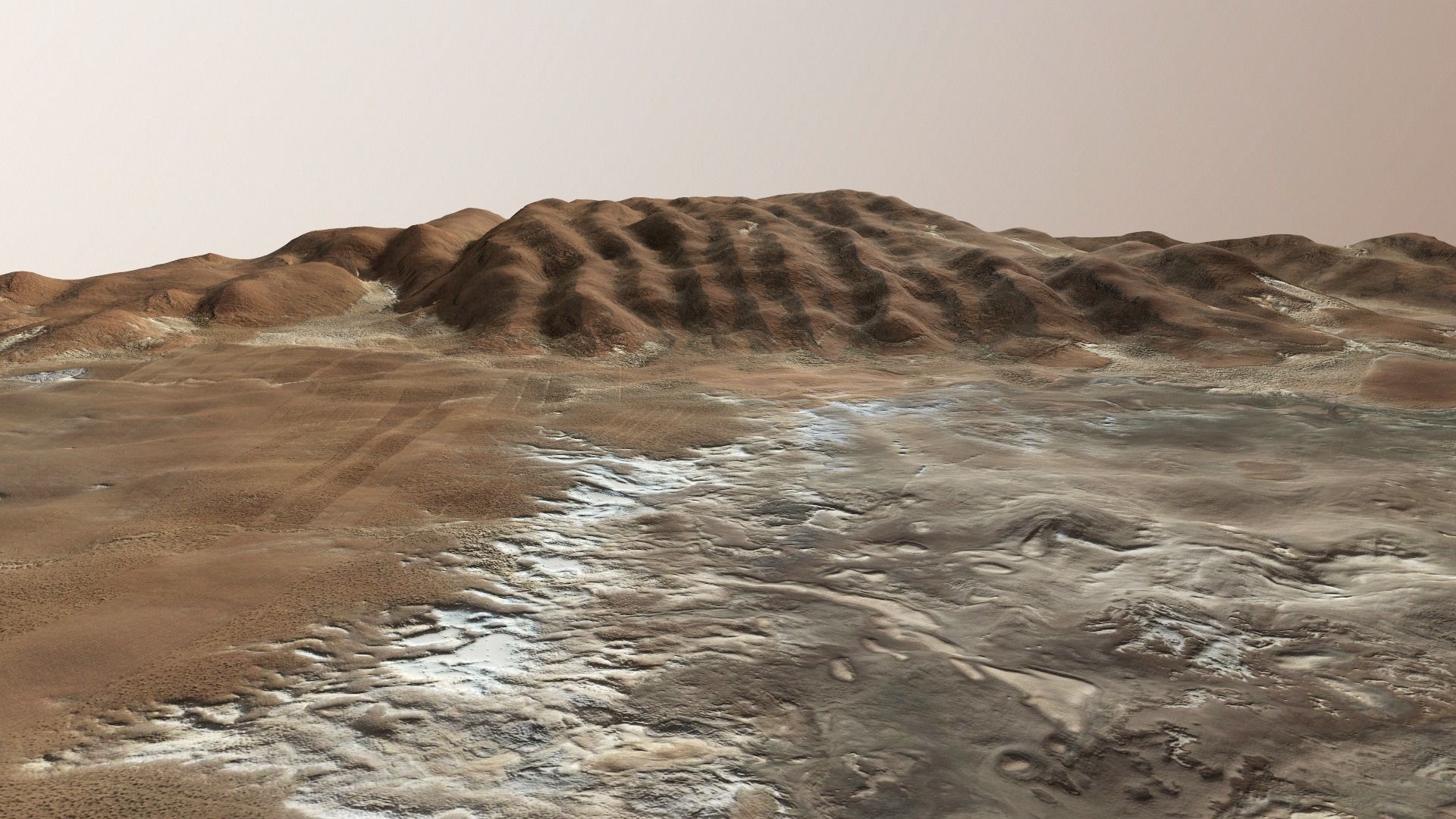 Desert Hills Surface Terrain Landscape Environment PBR 34 Low-poly 3D model_7