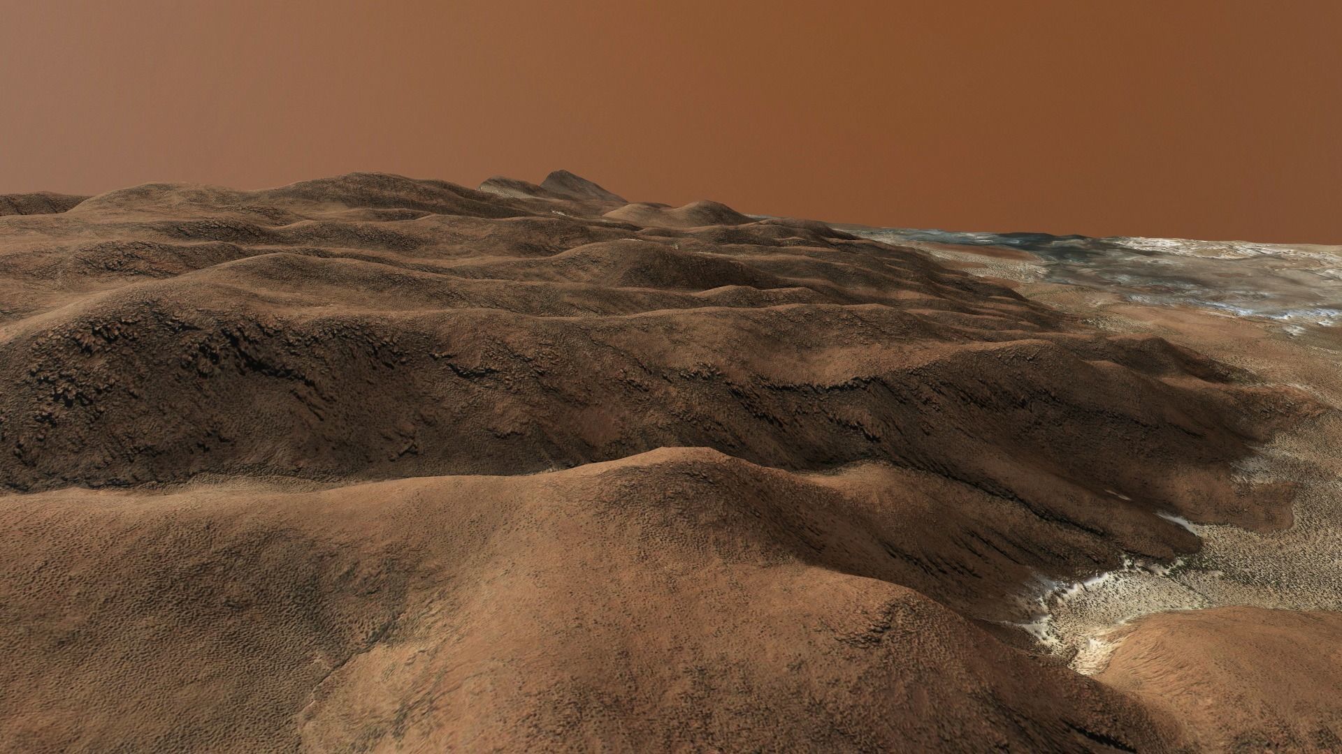 Desert Hills Surface Terrain Landscape Environment PBR 34 Low-poly 3D model_13