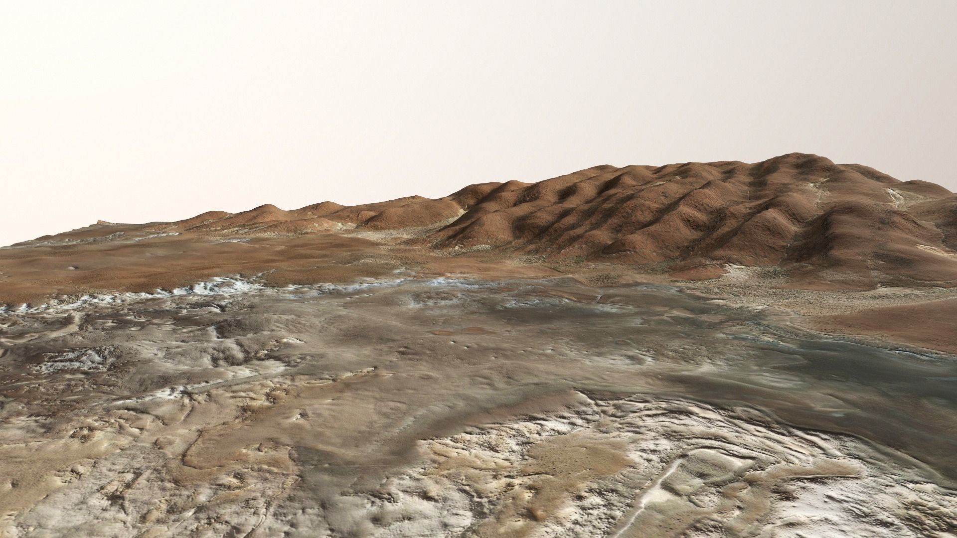 Desert Hills Surface Terrain Landscape Environment PBR 34 Low-poly 3D model_9