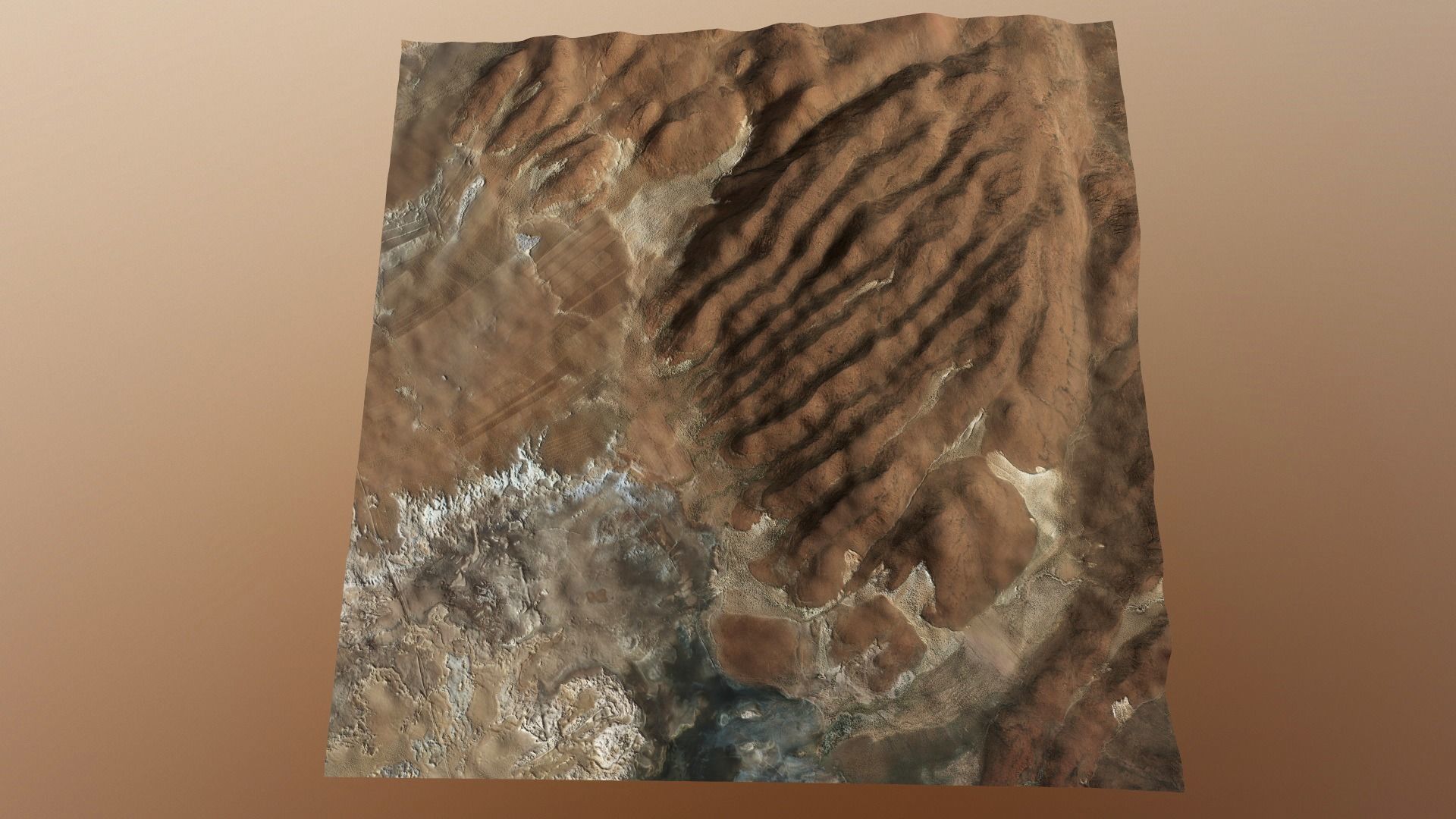 Desert Hills Surface Terrain Landscape Environment PBR 34 Low-poly 3D model_20