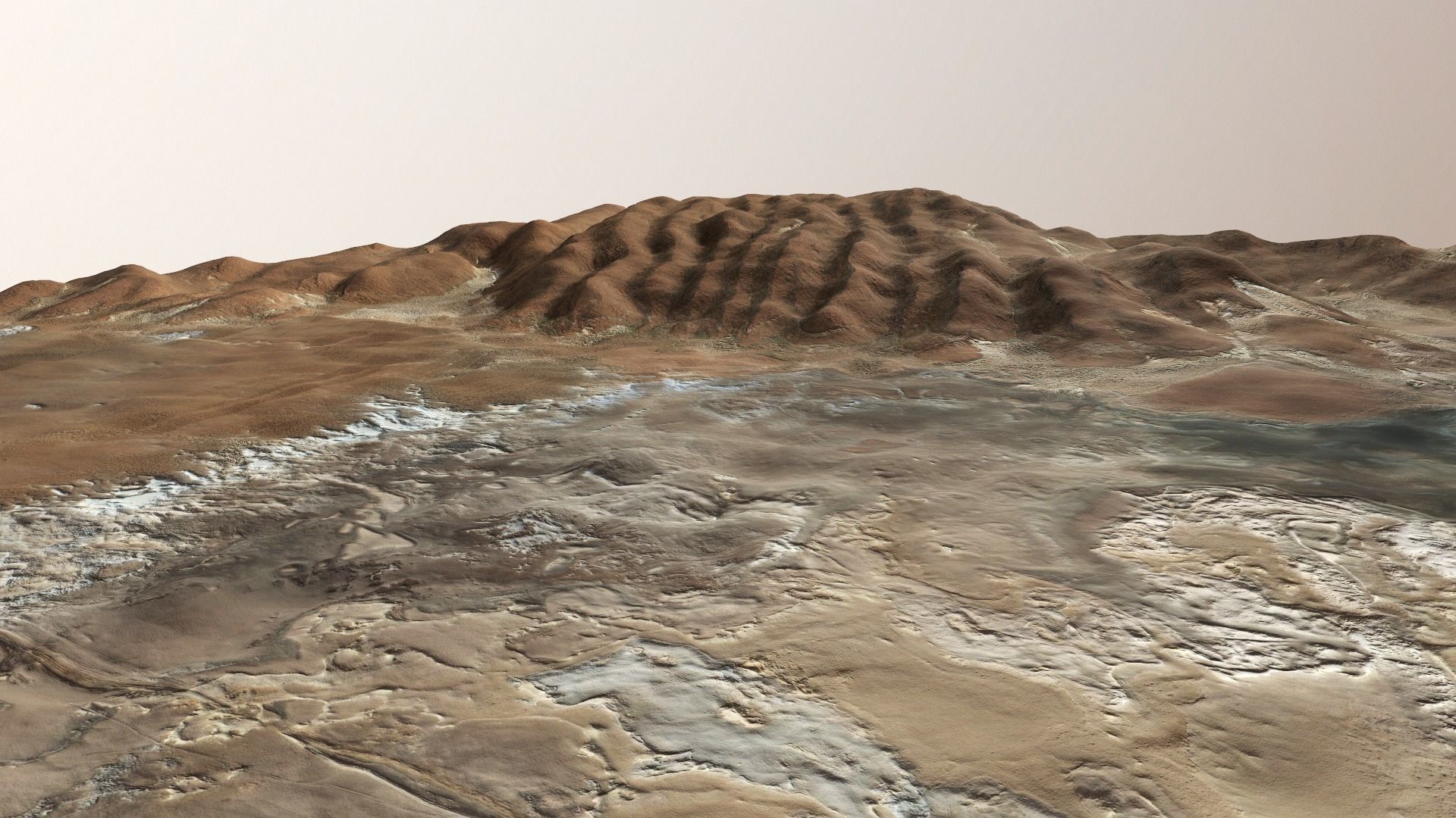 Desert Hills Surface Terrain Landscape Environment PBR 34 Low-poly 3D model_2