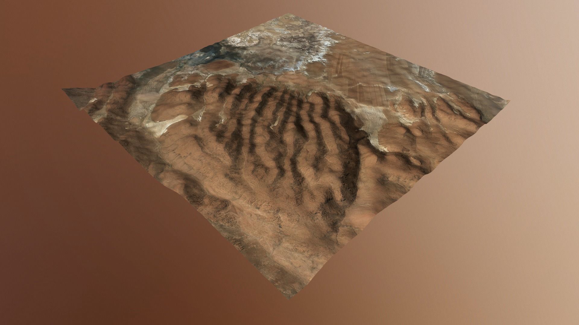 Desert Hills Surface Terrain Landscape Environment PBR 34 Low-poly 3D model_23