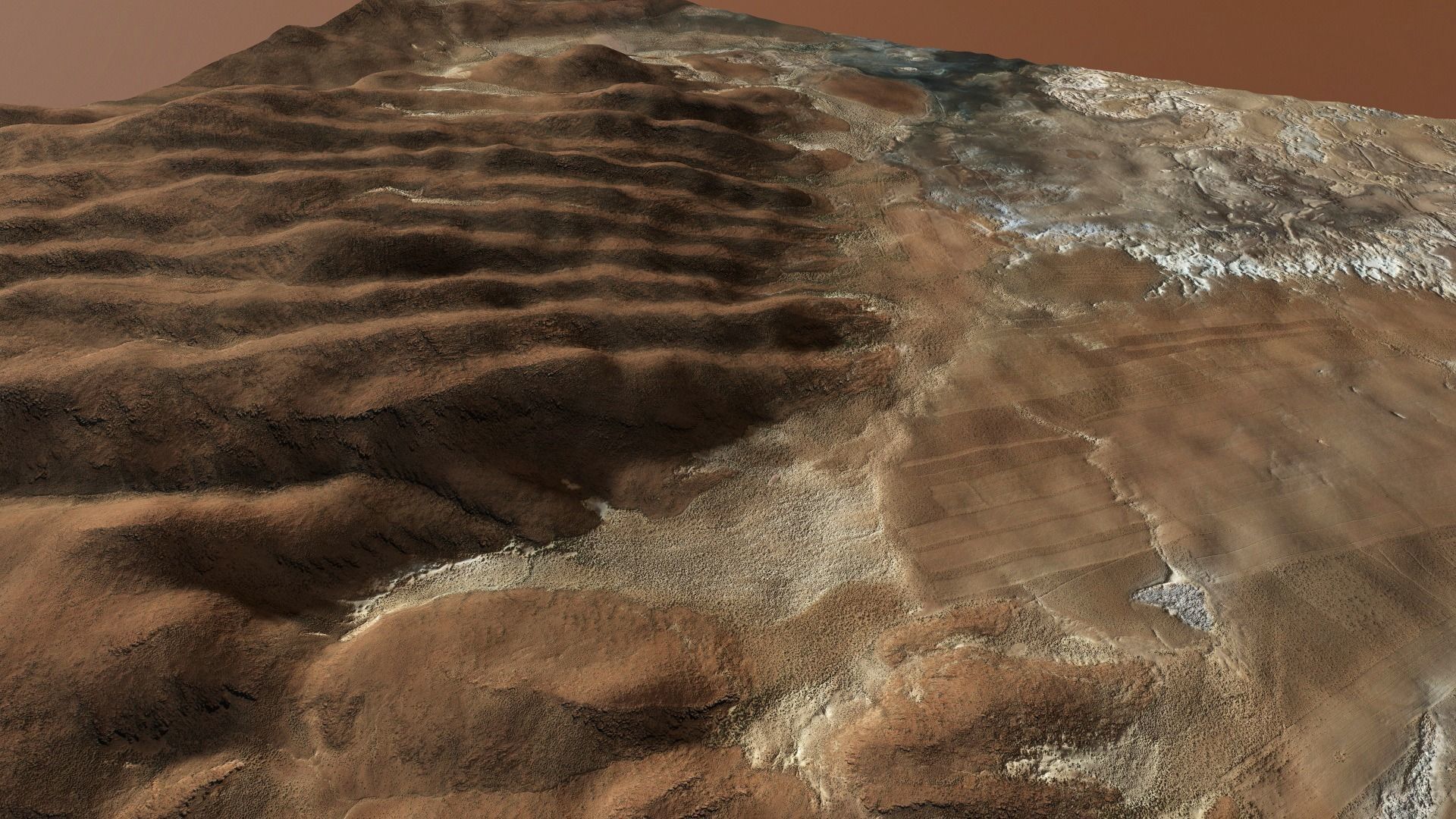 Desert Hills Surface Terrain Landscape Environment PBR 34 Low-poly 3D model_16