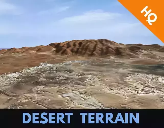 Desert Hills Surface Terrain Landscape Environment PBR 34 Low-poly 3D model