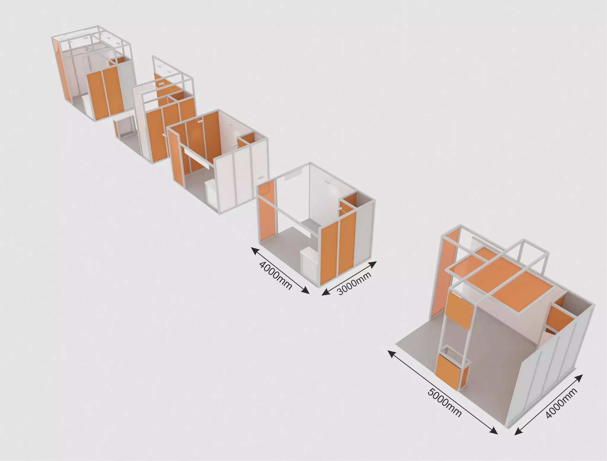 expo stands octanorm maxima 3D model