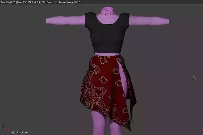 American Beauty - Scarf skirt and top model