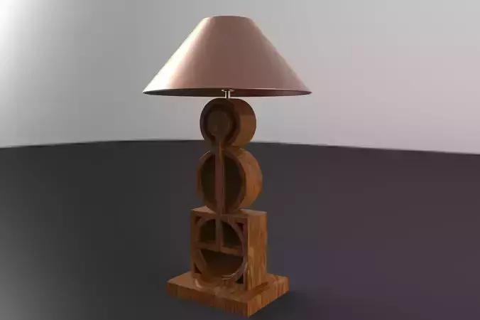 3D Printable Wooden Unique Lamp