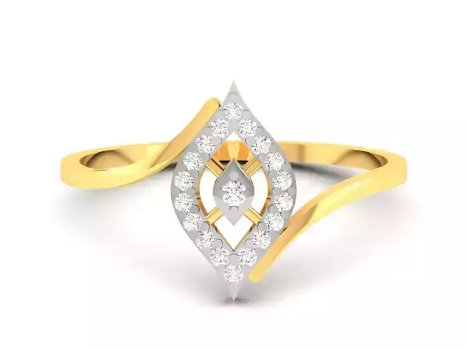 Women Flower Band Ring 3dm render detail 3D print model