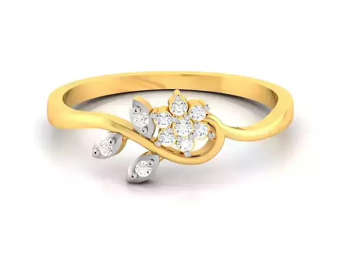 Women flower Band Ring 3dm render detail 3D print model