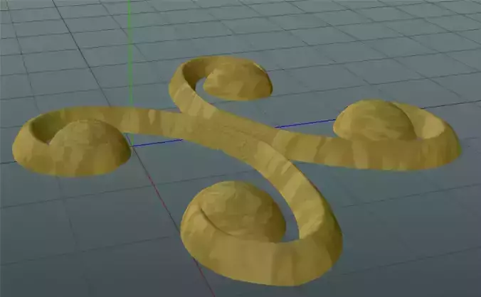 3D UZOR golden spiral