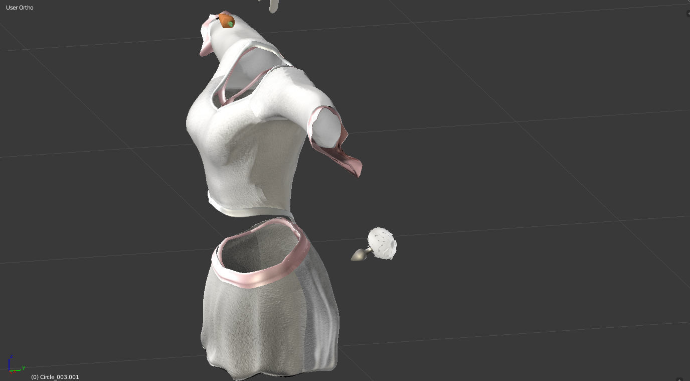 BunBuns Clothing and lingerie Set 3D model_2