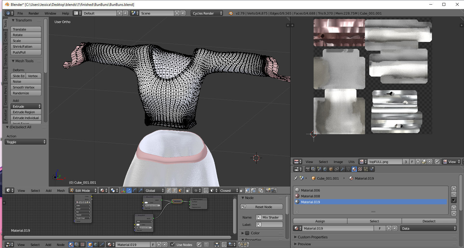 BunBuns Clothing and lingerie Set 3D model_6