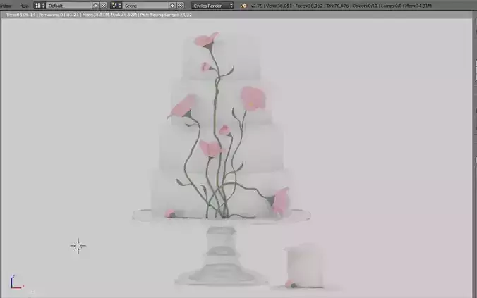 Love Blooms Wedding Cake