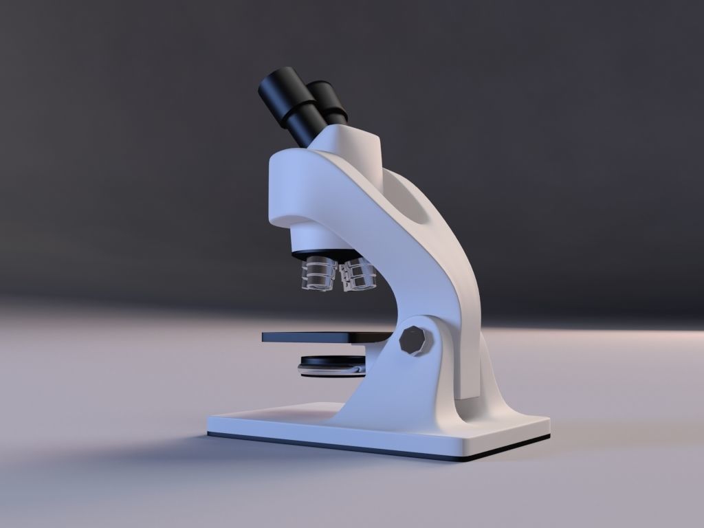 Cartoon Microscope 3D model_3