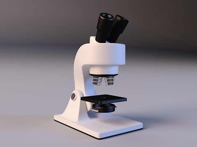 Cartoon Microscope 3D model