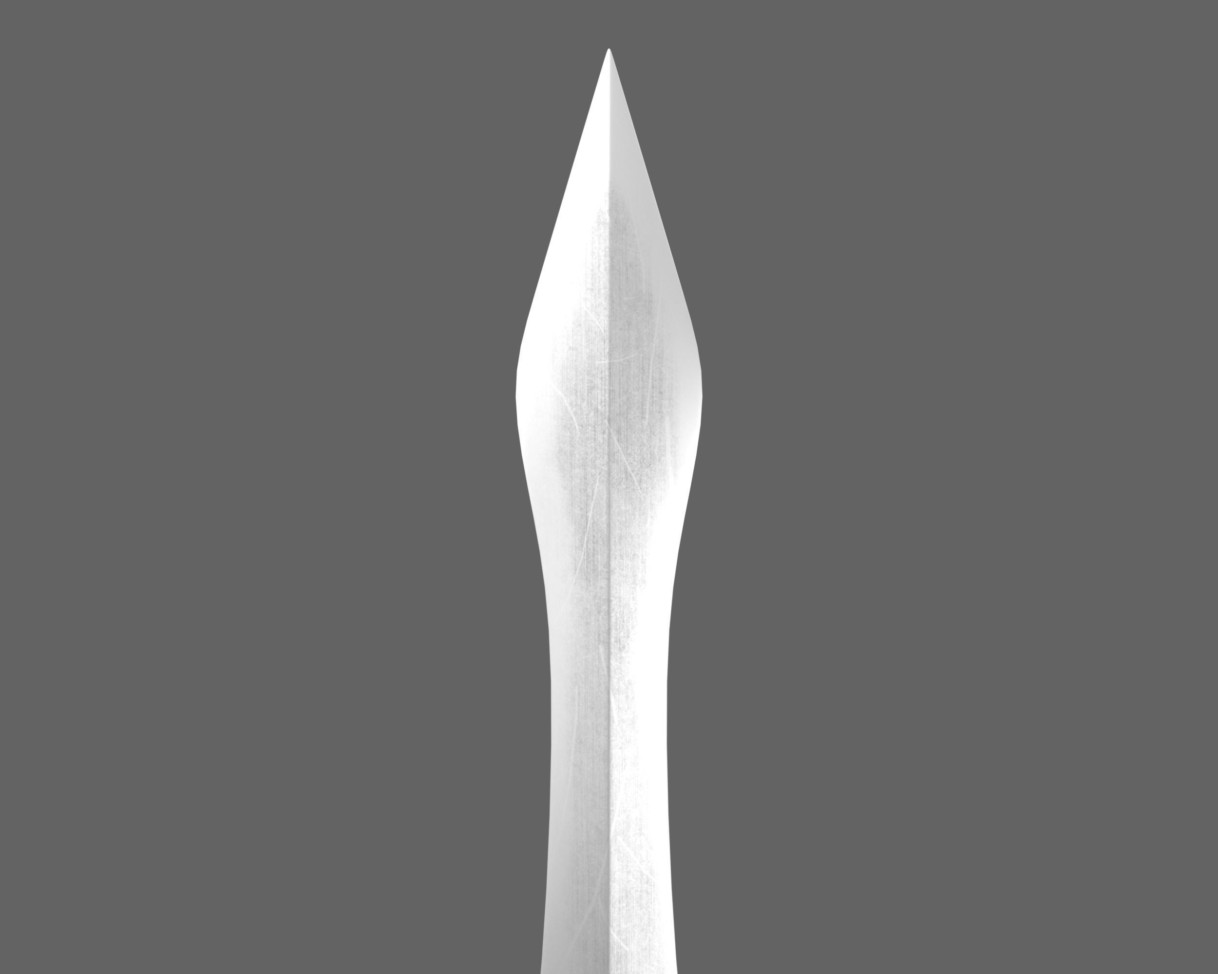 Ancient Roman Pugio Low-poly 3D model_11