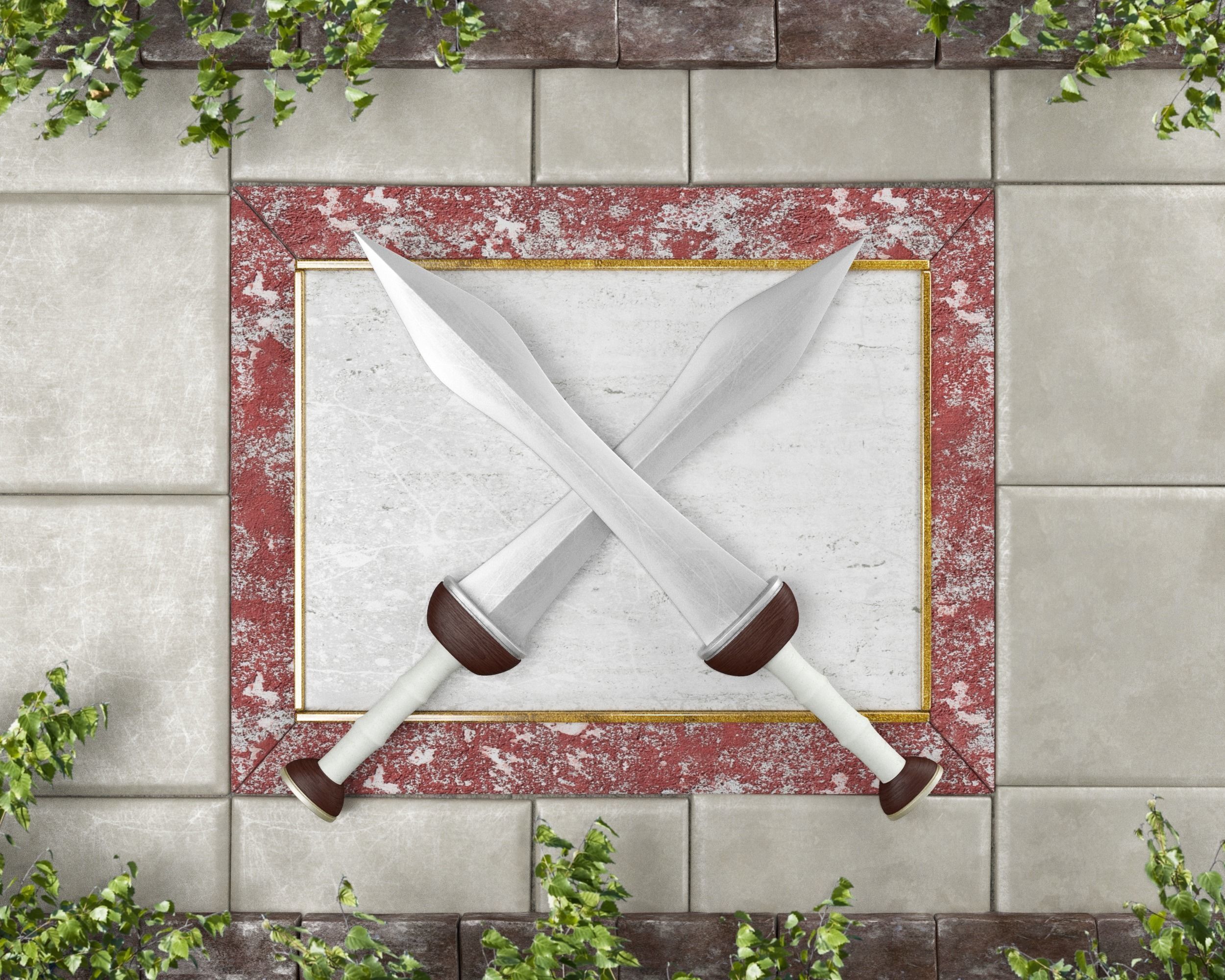 Ancient Roman Pugio Low-poly 3D model_18