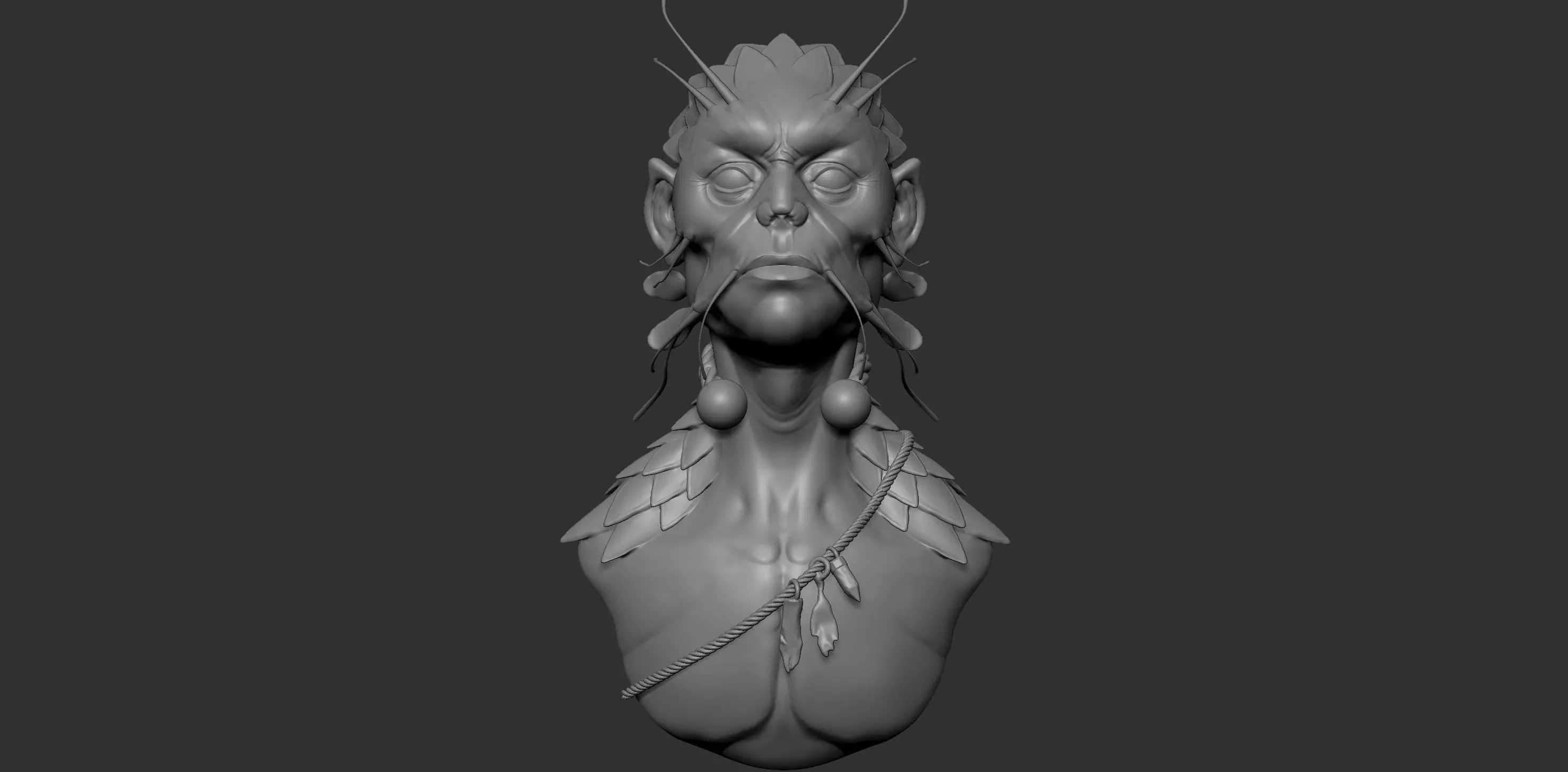 Alien bust Free 3D print model