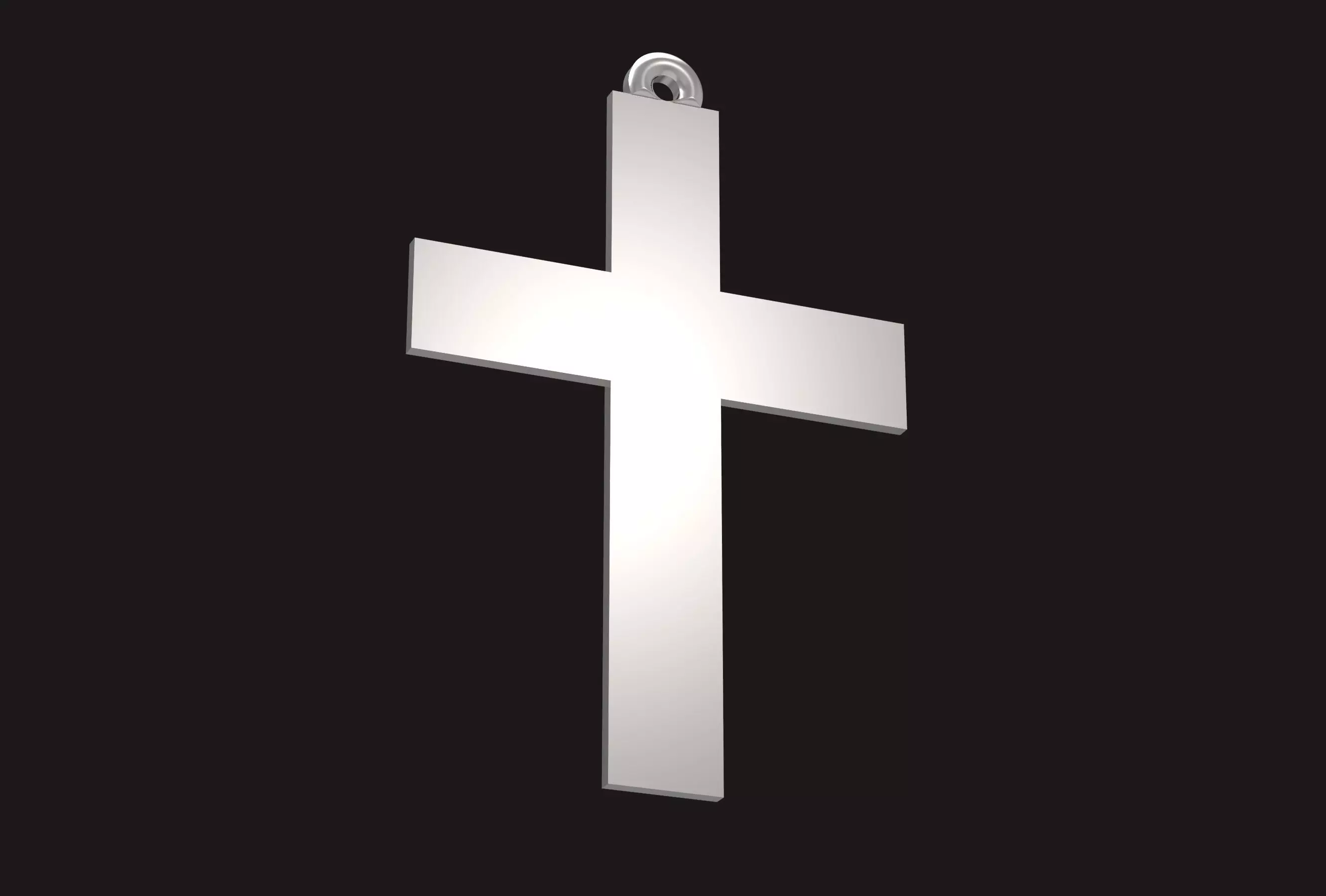 cross christian pendant Free 3D print model