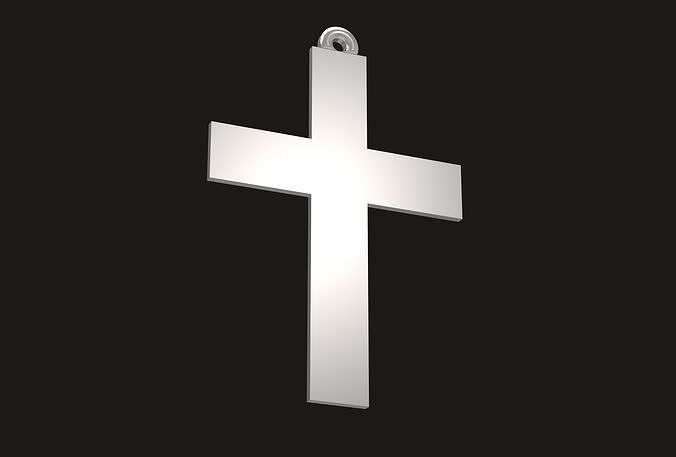 cross christian pendant Free 3D print model