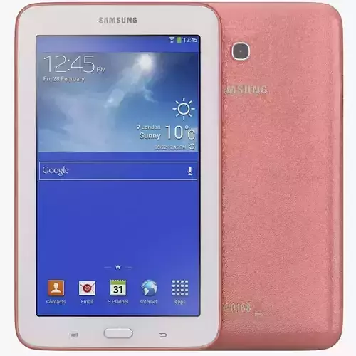 Samsung Galaxy Tab 3 Lite 7 0 3G Pink 3D model