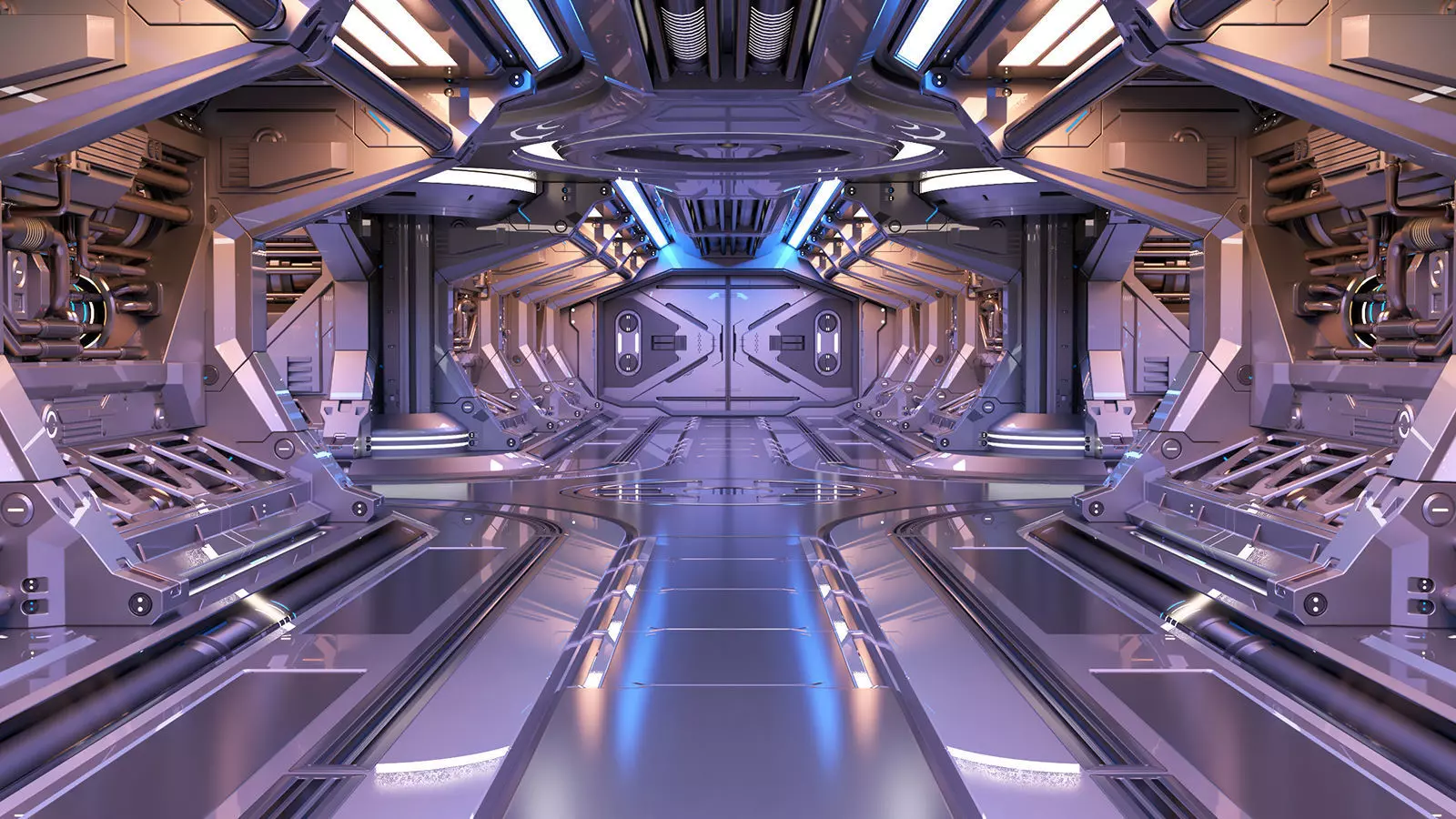 Sci-Fi Modular Corridor 2 Engine section 3D model