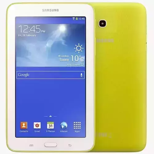 Samsung Galaxy Tab 3 Lite 7 0 3G Yellow 3D model