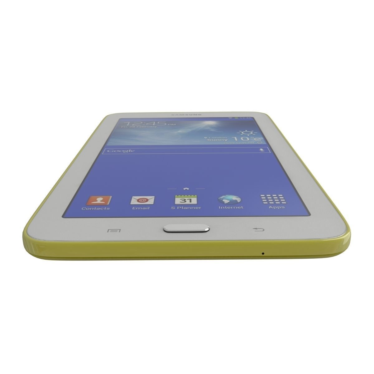 Samsung Galaxy Tab 3 Lite 7 0 3G Yellow 3D model_5