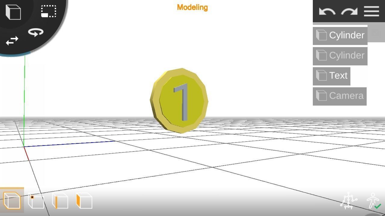 Coin or money Low-poly 3D model_2