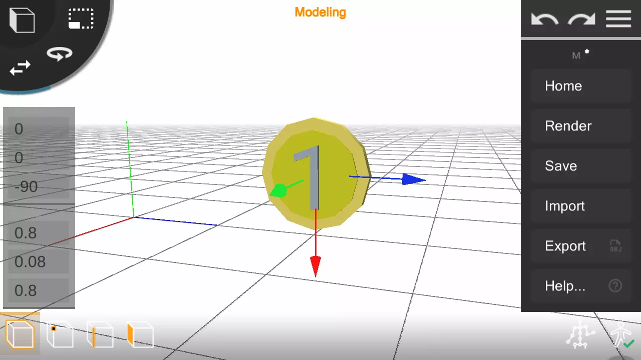 Coin or money Low-poly 3D model_0