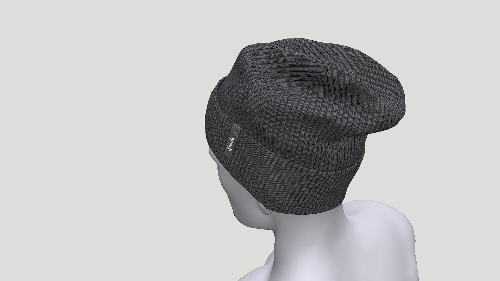 Beanie cap winter hat PBR game ready Low-poly 3D model_40