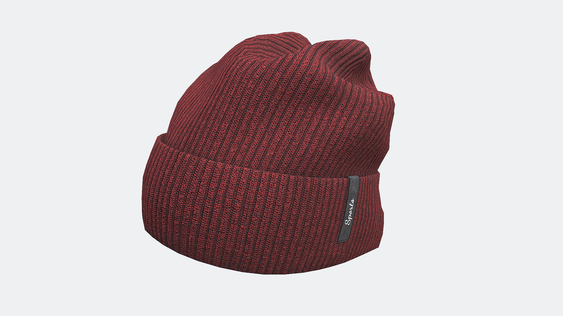 Beanie cap winter hat PBR game ready Low-poly 3D model_13